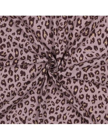 Tissu viscose lin Sauvage - Mauve