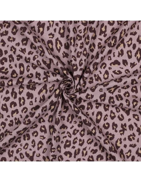 Tissu viscose lin Sauvage - Mauve