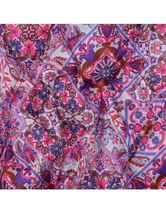 Tissu matelassé voile de coton à patchwork - Bleu 2
