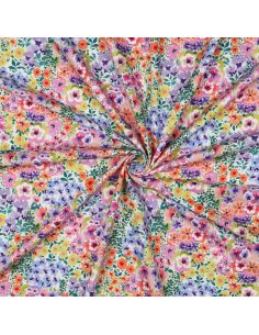 Tissu jersey imprimé - Champs de fleurs