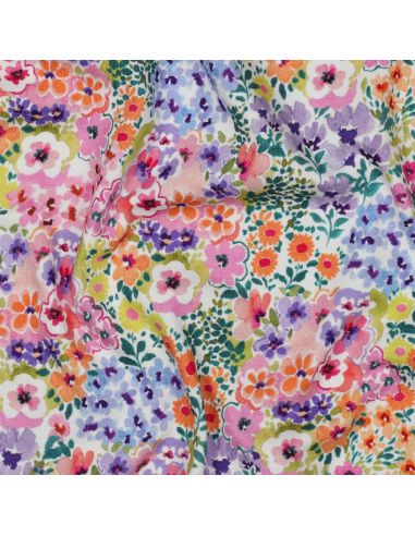 Tissu jersey imprimé - Champs de fleurs