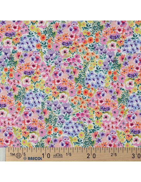 Tissu jersey imprimé - Champs de fleurs