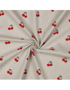Toile de coton canvas - Cerises