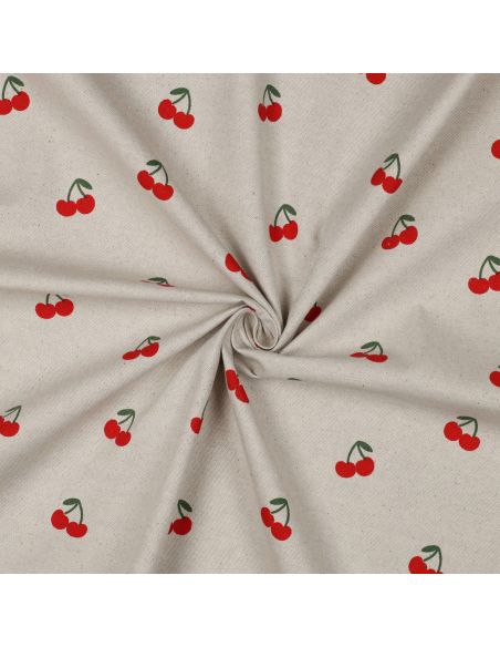 Toile de coton canvas - Cerises