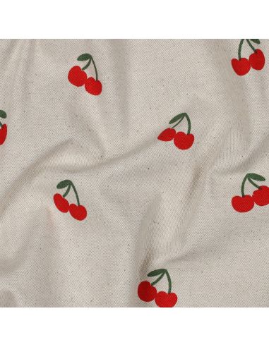 Toile de coton canvas - Cerises
