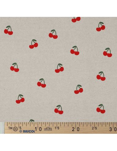 Toile de coton canvas - Cerises