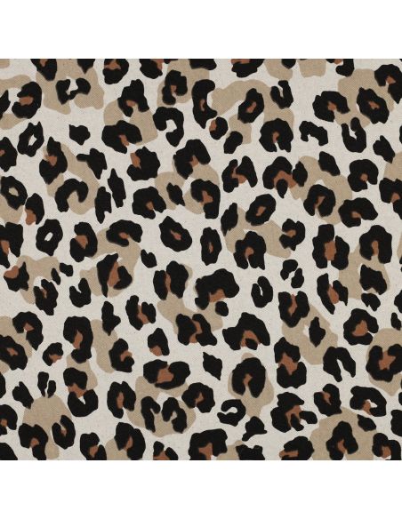 Toile de coton canvas - Léopard