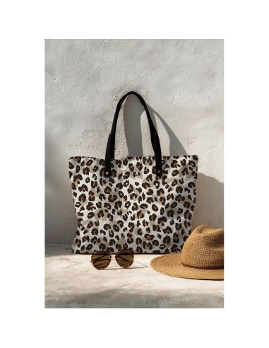 Toile de coton canvas - Léopard