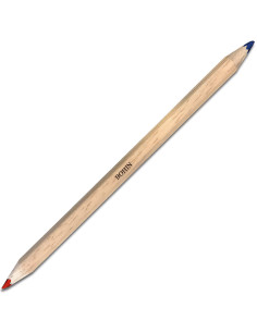 Crayon craie pour tissus bicolore Bohin - Rouge et bleu