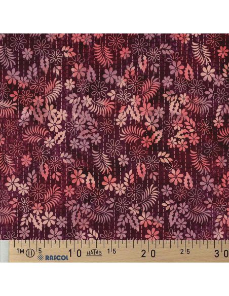 Tissu viscose batik Théa - Cerise