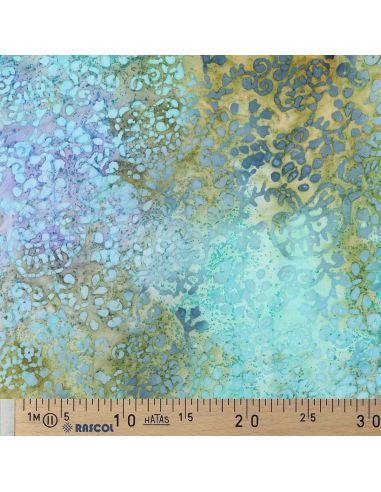 Tissu viscose batik Talia - Turquoise