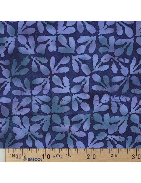 Tissu viscose batik Lagon - Bleu marine