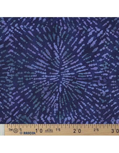 Tissu viscose batik Kéona - Bleu marine