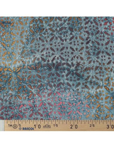 Tissu viscose batik Soléane - Bleu