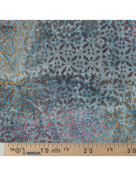 Tissu viscose batik Soléane - Bleu