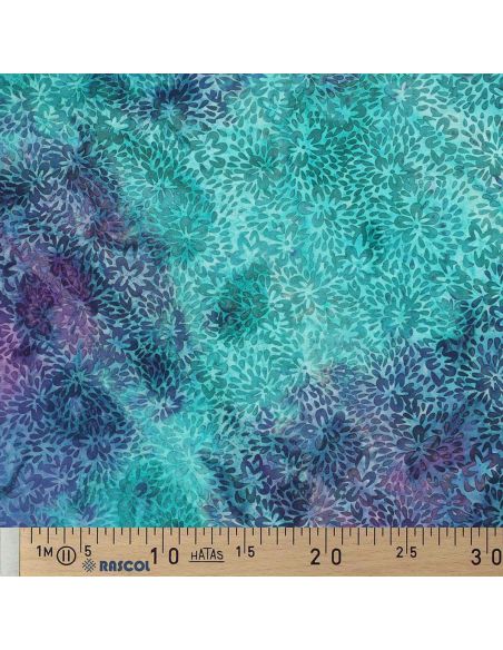 Tissu viscose batik Vaïana - Turquoise