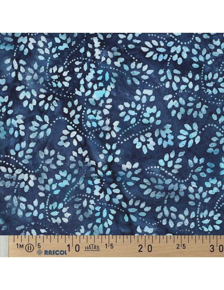 Tissu coton batik Isabelle - Bleu marine