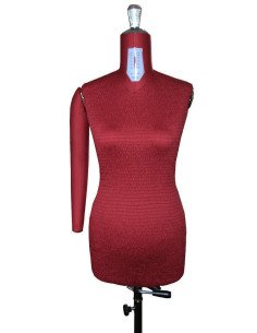 Mannequin de couture réglable haut de gamme 38 / 50 avec bras + ventre