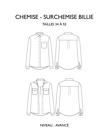 Patron de chemise Billie - Églantine & Zoé