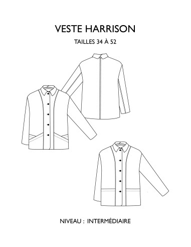 Patron de veste Harrison - Églantine & Zoé