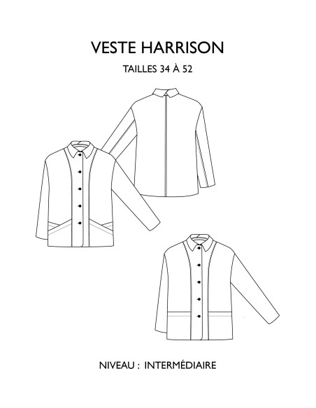 Patron de veste Harrison - Églantine & Zoé