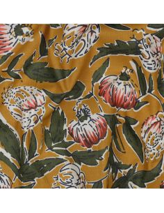 Tissu coton indien block print Serina - Ochre 2
