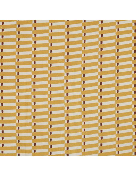 Tissu coton indien block print Indra - Ochre