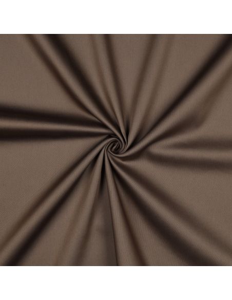 Tissu satin de coton - Café