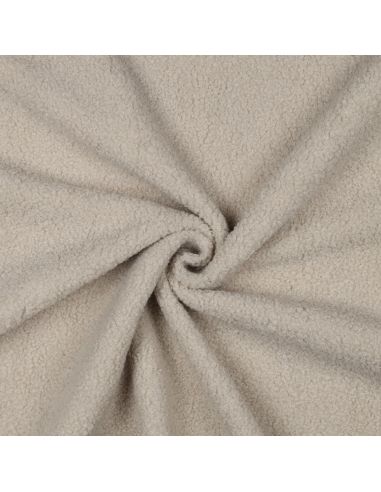 Tissu polaire Teddy double face - Beige