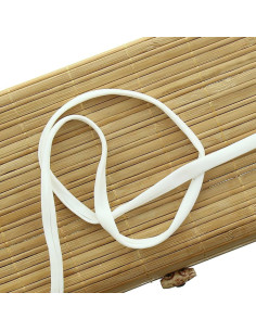Cordon spaghetti lycra 5 mm - Ivoire