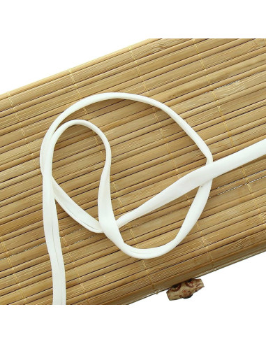 Cordon spaghetti lycra 5 mm - Ivoire