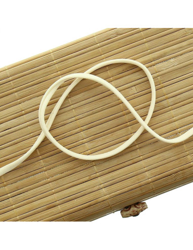 Cordon spaghetti lycra 5 mm - Écru