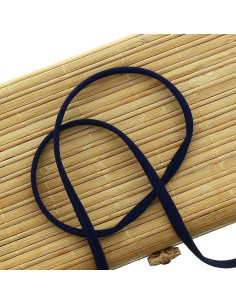 Cordon spaghetti lycra 5 mm - Bleu marine