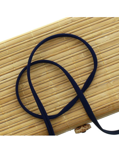 Cordon spaghetti lycra 5 mm - Bleu marine