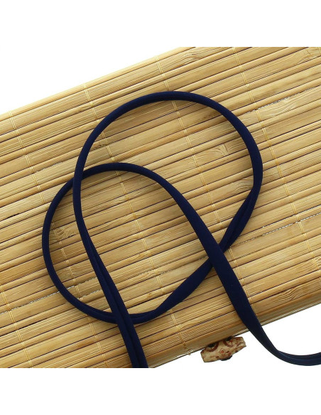 Cordon spaghetti lycra 5 mm - Bleu marine