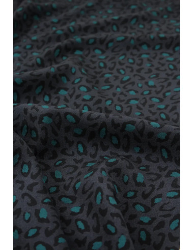 Tissu viscose Bagheera Anthracite - Églantine & Zoé