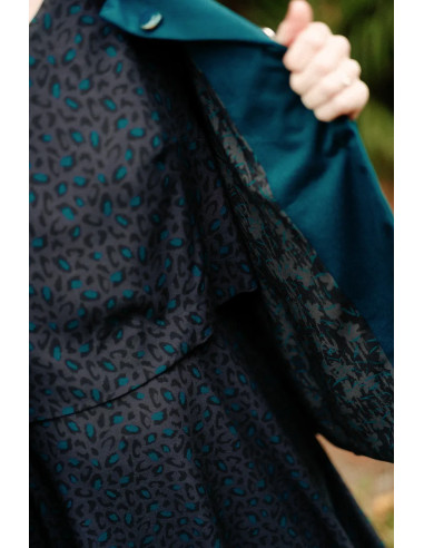 Tissu viscose Bagheera Anthracite - Églantine & Zoé