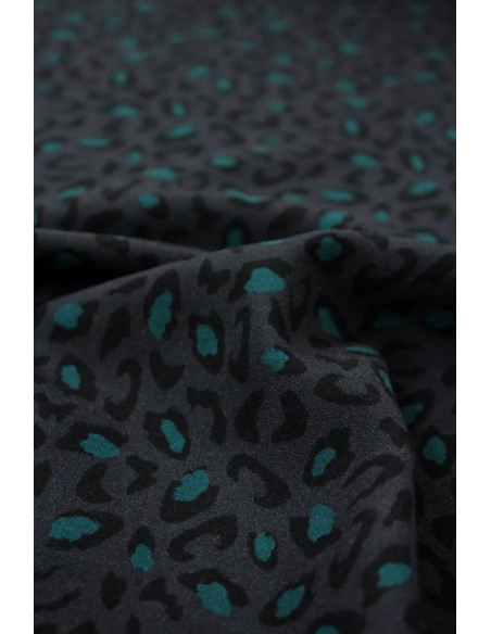 Tissu viscose Bagheera Anthracite - Églantine & Zoé