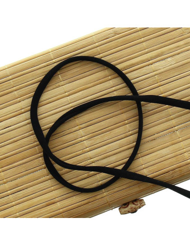 Cordon spaghetti lycra 5 mm - Noir
