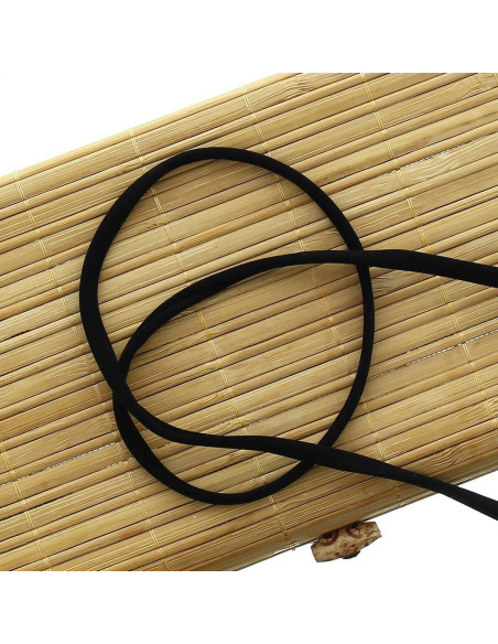 Cordon spaghetti lycra 5 mm - Noir