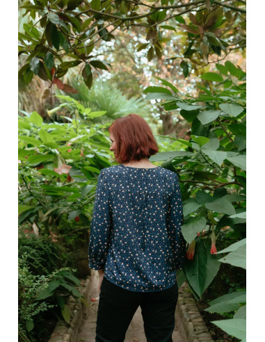 Tissu viscose Bagheera Bleu - Églantine & Zoé