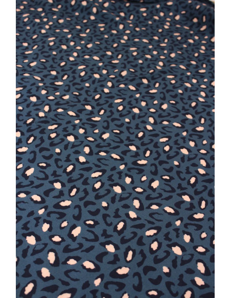 Tissu viscose Bagheera Bleu - Églantine & Zoé