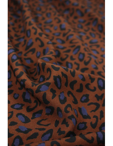 Tissu viscose Bagheera Chocolat - Églantine & Zoé