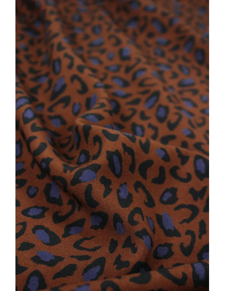 Tissu viscose Bagheera Chocolat - Églantine & Zoé