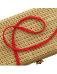 Cordon spaghetti lycra 5 mm - Rouge