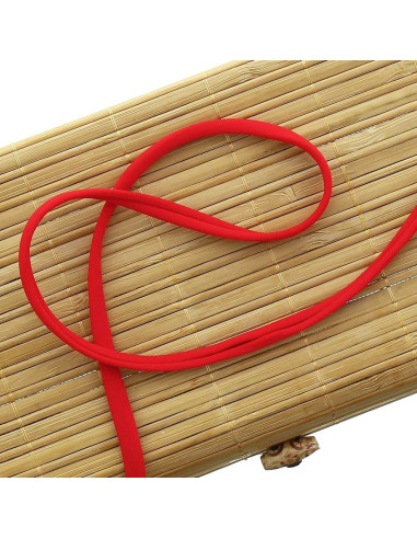 Cordon spaghetti lycra 5 mm - Rouge