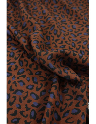 Tissu viscose Bagheera Chocolat - Églantine & Zoé