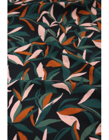 Tissu viscose Mowgli Vert - Églantine & Zoé