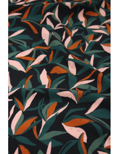 Tissu viscose Mowgli Vert - Églantine & Zoé