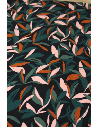 Tissu viscose Mowgli Vert - Églantine & Zoé